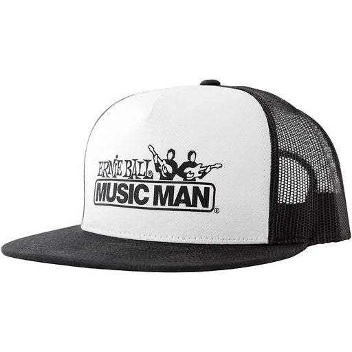 Ernie Ball Black & White Trucker Cap With Ernie Ball Logo - Guitar Warehouse