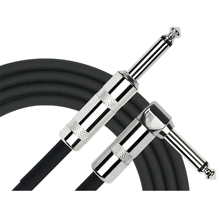 Kirlin 10ft Instrument Guitar Cable - Straight to Angled Jack - Black - Guitar Warehouse