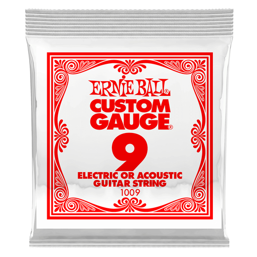 Ernie Ball 1009 Plain Steel Single String Electric or Acoustic .009 Gauge - Guitar Warehouse