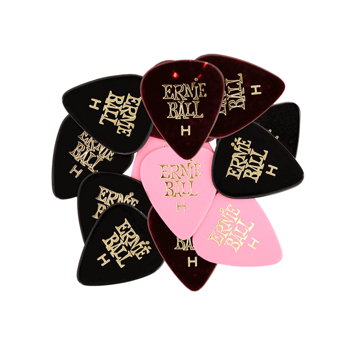 Ernie Ball Pick Pack 9180 12 X HEAVY AST COL PIC - Guitar Warehouse